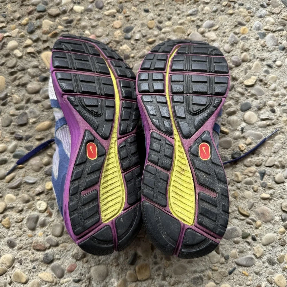 Nike Lunarglide 3 Running Shoes Youth Size 5‎ Y Purple Navy White Lunarlon Nike+